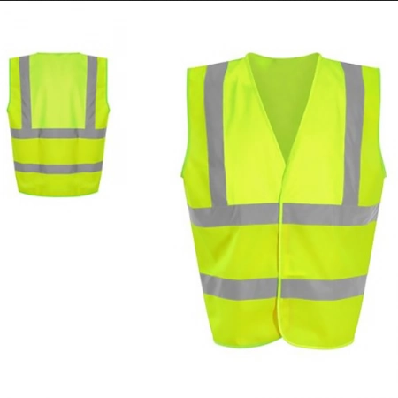 Site Safety Vest With Velcro - Green 50 PCS